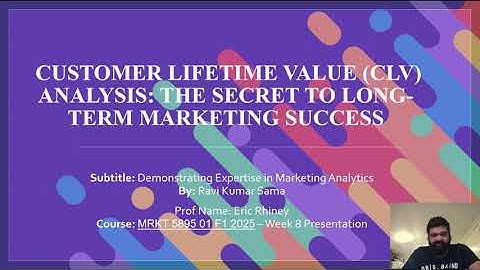 Ravi kumar Sama Customer Lifetime Value CLV Analysis