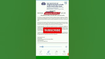 Good News for JULY 2021 CSEET students - Validity extension | ICSI | Secretarial Updates