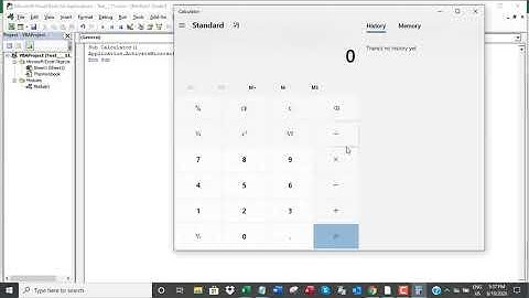Automatically open calculator in Excel using VBA