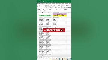 Excel UNIQUE Function – Remove Duplicates Instantly! ⚡