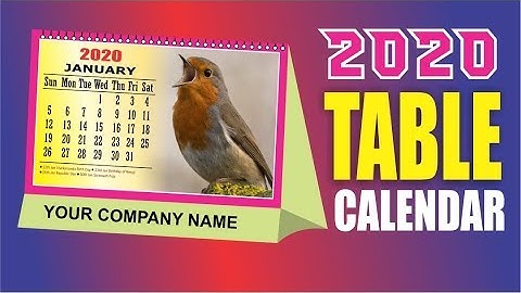 2020 Table Calendar Design |  CorelDRAW X7