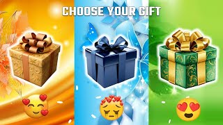 Choose your gift box 🎁 ✨ Yellow 💎 Blue 💚 Green ⚡ 3 gift box challenge 💞