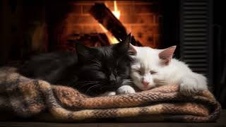 Отдых под потрескивание камина и мурлыканье кошек 🔥 Крепкий сон в уютном месте