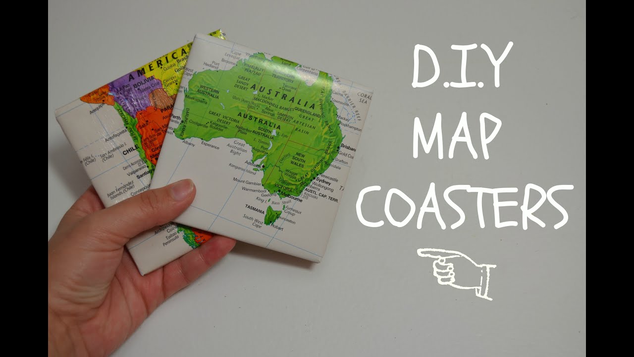 DIY: World Map Coasters – Follow your hart…man