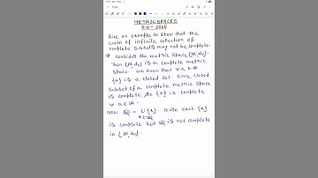 METRIC SPACES,  BURDWAN UNIVERSITY QUESTION  PAPER-2015