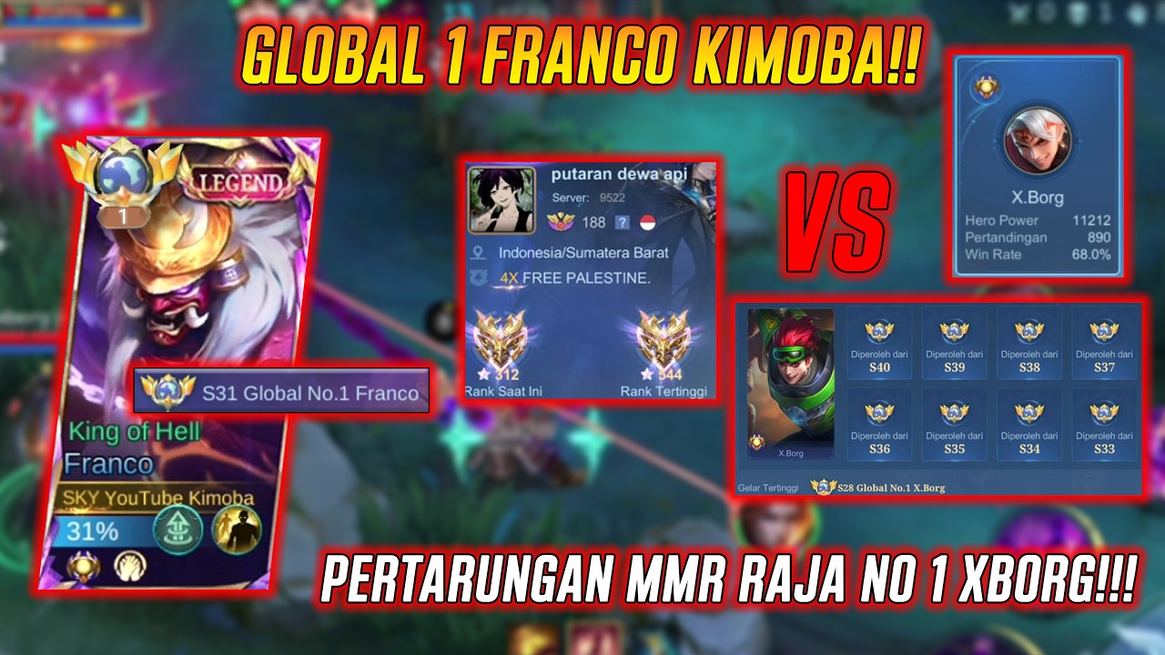 KETEMU RAJA NO 1 XBORG DUNIA!!! PERTARUNGAN MMR REBUT TOP GLOBAL DI ...