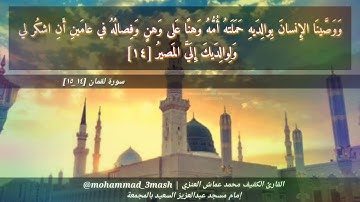 العنزي قارئ المجمعة سورة لقمان (١٤_١٥)