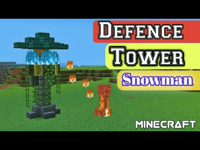 Minecraft 3 Snow Golem Defense Tower Tutorial 