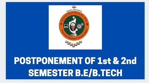 POSTPONEMENT OF 1st & 2nd Semester B.E/B.TECH EXAMINATIONS ||2021|| #vtu #vtuexams #DOGOODWORLD