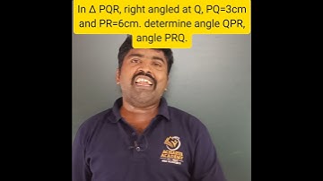 In A PQR, right-angled at Q (see Fig. 8.20), PQ = 3 cm and PR = 6 cm. Determine / QPR and ∠ PRQ.