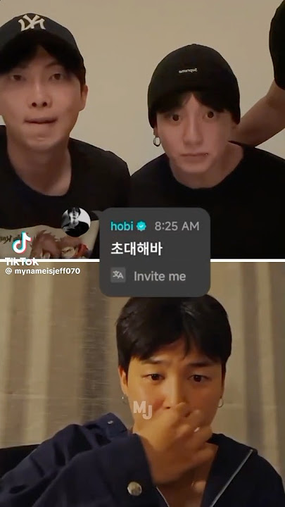 They kicked Jimin out for J-Hope to join the live 🤣 #jimin #jhope #rm#jungkook #taehyung #bts