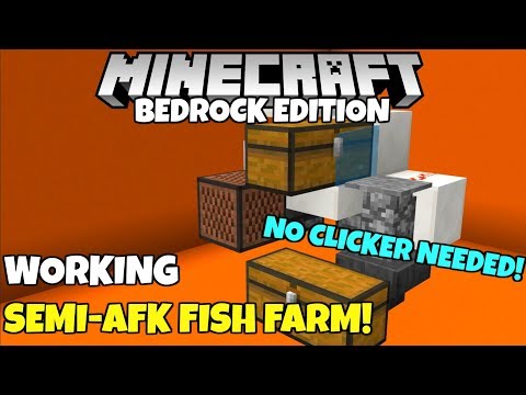 Minecraft Bedrock Working Semi Afk Fish Farm No Auto Clicker All Platforms Youtube - roblox auto clicker afk fish farm