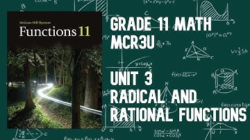 MCR3U - Unit 3 Class 2 Rational and Square Root Functions (Grade 11 Mathematics - Functions)
