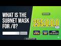 How to Calculate Subnet Mask for /8 | Subnetting for Beginners