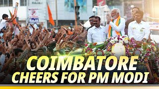 Incredible support for PM Modi during Coimbatore roadshow