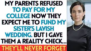 My Parents Refused To Pay For My College—Now They Expect Me To Fund My Sister's Lavish Wedding...