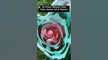 3D Flower Blossom using Resin, Alcohol Ink & Pigment. Resin Coaster Tutorial. #resinart #blossom