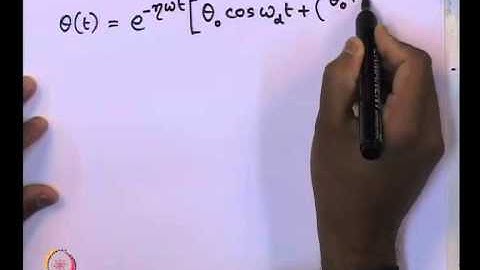 Mod-02 Lec-06 L6-Damped Free Vibrations, Definition of Critical Damping and problems