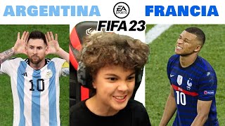 RIVIVO I MOMENTI SALIENTI di ARGENTINA vs FRANCIA - FINALE dei MONDIALI QATAR 2022 su FIFA 23