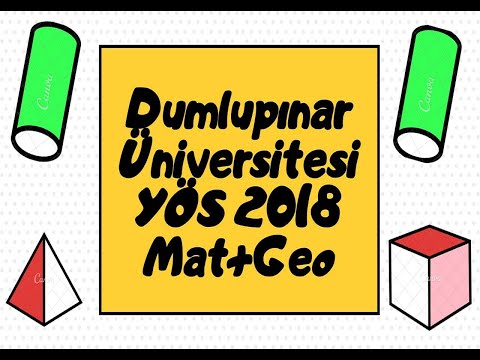 YÖS 2018 DUMLUPINAR ÜNİVERSİTESİ MAT+GEO ÇÖZÜMÜ #yös #onlineyös #yöshocam #yösdersleri #DPÜYÖS2018