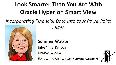 Incorporating Financial Data into your PowerPoint Slides with Smart View
