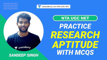Practice Research Aptitude with MCQs | Sandeep Singh | NTA UGC NET | Unacademy Live