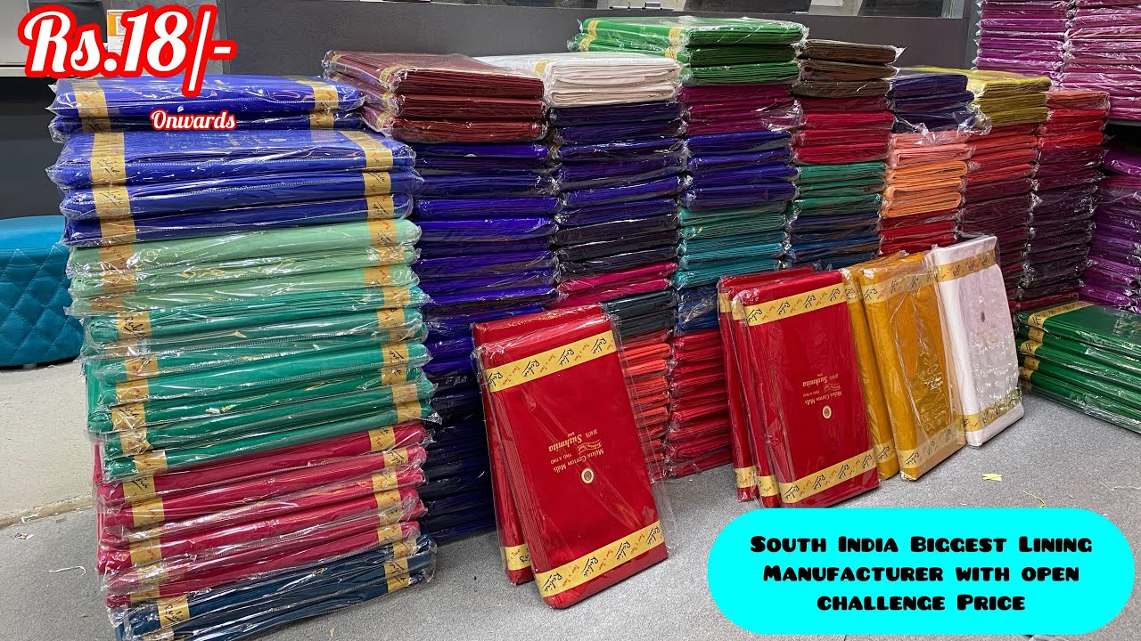 40 Years Old Trusted Shop @ Chickpet Bangalore | #lining #cotton #rayon #sareefall #colors #mills