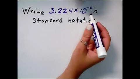 Scientific Notation with negative exponent