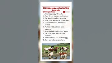 10 Lines Essay on Protecting Animals | Essay on Animal Protection | Protecting Animals Essay