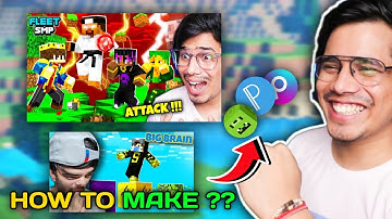 How to make Minecraft Thumbnails Like Gamerfleet 😯 | How to make thumbnails on android