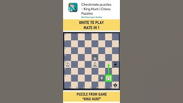 White to move and checkmate in 1 | King Hunt chess puzzle game #Shorts