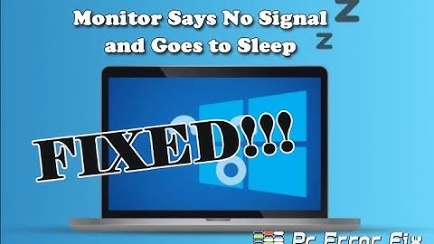 Fix Monitor Says No Signal and Goes to Sleep | Working Tutorial | PC Error Fix