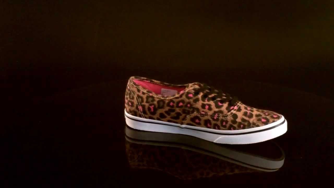 vans authentic lo pro leopard black