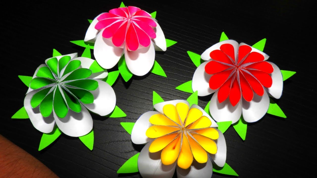 Rosas de papel Flores de Papel rápido y fácil 🌹 Origami Rosa. Manualidades faciles