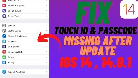 TOUCH ID AND PASSCODE NOT SHOWING AFTER UPDATE iOS 14(HOW TO FIX MISSING TOUCH ID ON iPHONE & iPAD