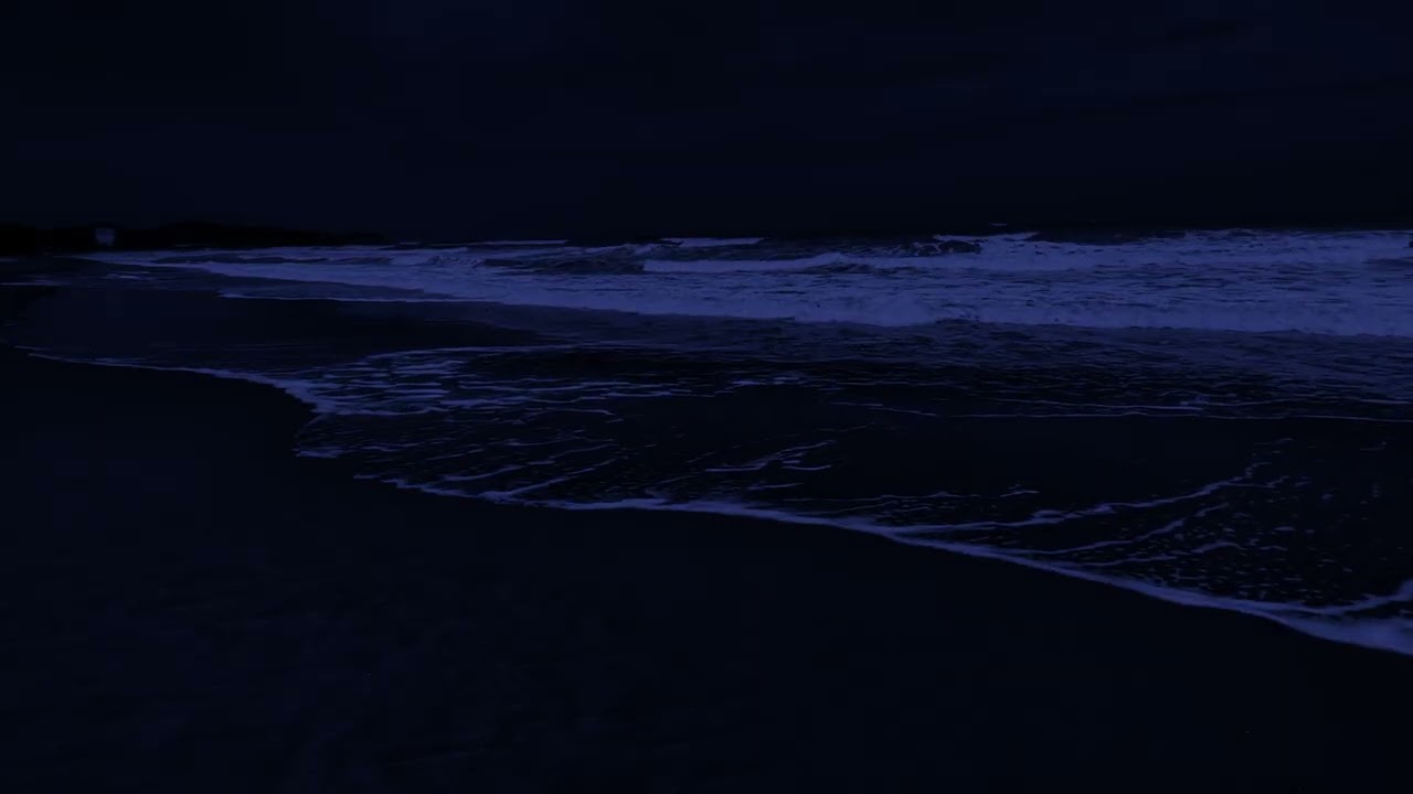 Ocean Waves Crashing at Night for Deep Sleep | 8 Hours of Relaxing Sea Sounds