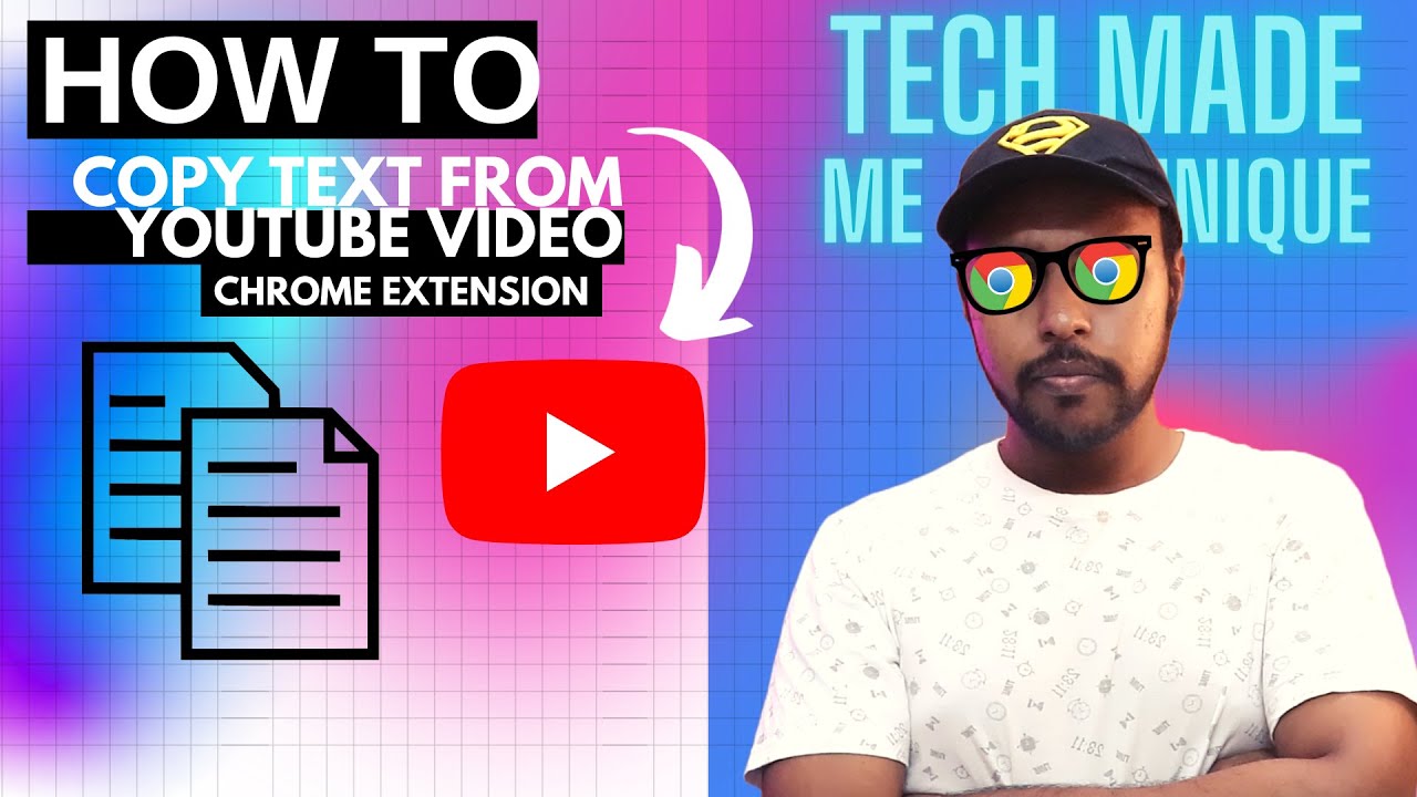 how to copy text from YouTube video chrome extension | how to copy text ...