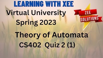 CS402 Quiz 2 Spring 2023 Virtual University of Pakistan