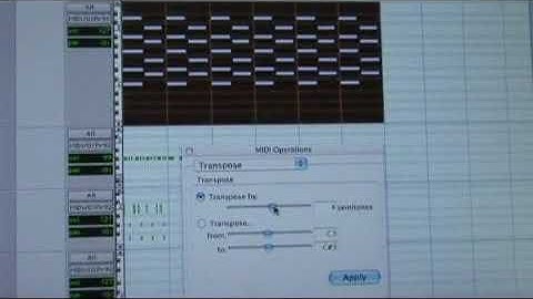 Transposing Pro Tools MIDI Notes