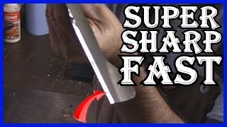 HOW  TO SHARPEN A LAWNMOWER BLADE  SUPER SHARP AND SUPER FAST  How To Balance  Link Below