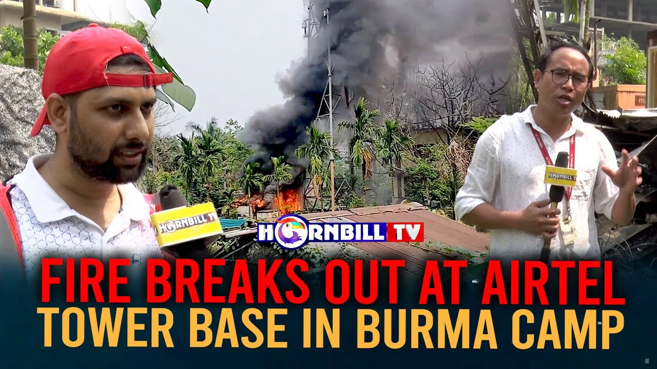 FIRE BREAKS OUT AT AIRTEL TOWER BASE IN BURMA CAMP - YouTube