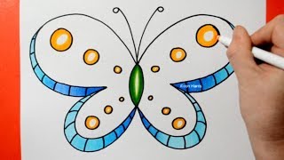 butterfly symmetrical easy simple draw butterflies beginners