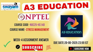 NPTEL Stress Management Week 4 Assignment Answers | noc25-hs140 IIT Kharagpur