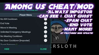 Mod Among Us Update 27 Features! (Always Impostor, Spam chat, can see+chat ghost, and more!)