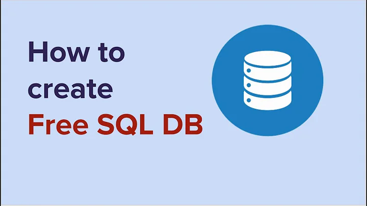 How to create free SQL Database for testing