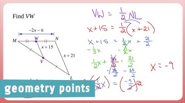 Geometry Points: Midsegment of a Triangle (Example 3)