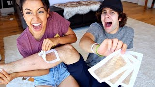 WAXING MY BOYFRIEND!! BOYFRIEND TAG!