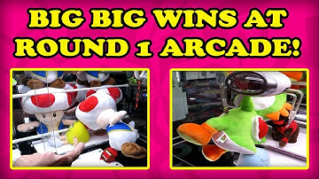 Crazy UFO CATCHER wins at Round 1 Arcade! Having a BLAST with DRAGON CLAW GAMES |