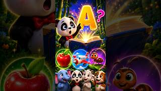 🐼 Learn Letter A with Panda | A for Apple Airplane Ant 📚✨ | ABC for Kids #shorts | #youtubeshorts