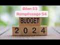 Budget 30  mai  bilan s3 remplissage s4 remplissage bilan